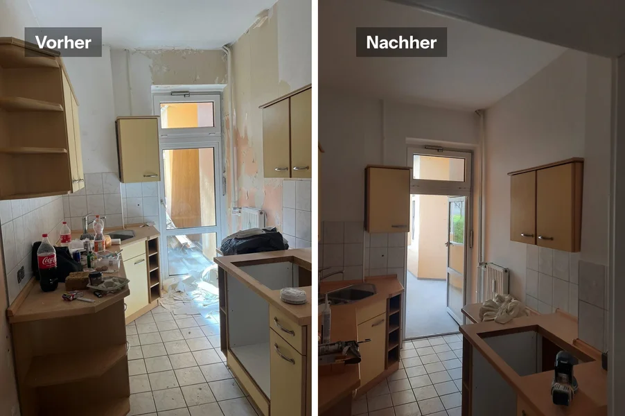 Rückbau einer Küche während einer Altbausanierung