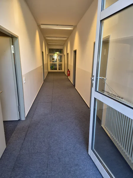 Flur mit mehreren Türen und einheitlichem Wandanstrich in Kiel